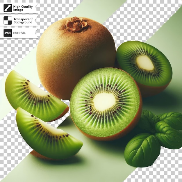 Fruto de kiwi psd em fundo transparente