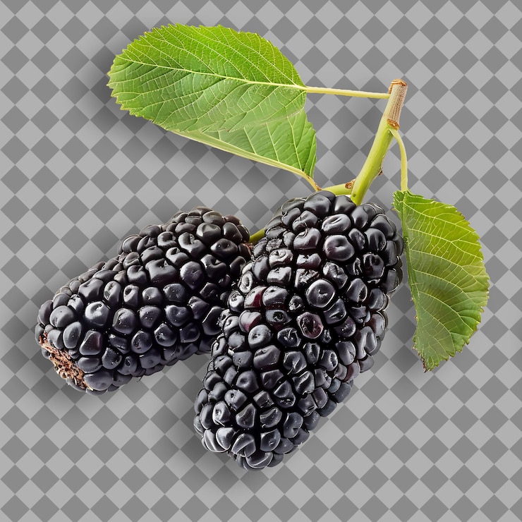 PSD fruto de morango com pequena forma alongada e cor preta sw objeto isolado em fundo limpo