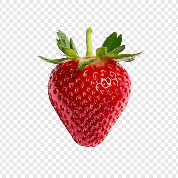 Fruto de morango em fundo transparente