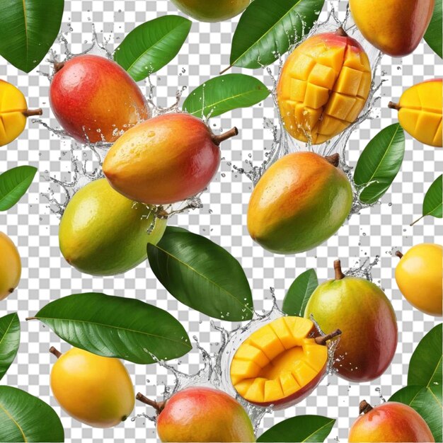 Fruto de mango fresco aislado sobre un fondo transparente