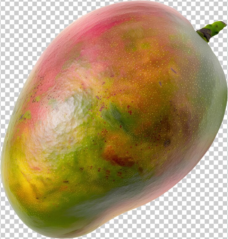 PSD fruto de mango fresco cortado de forma transparente