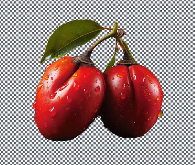 PSD fruto de tamarillo fresco aislado sobre un fondo transparente