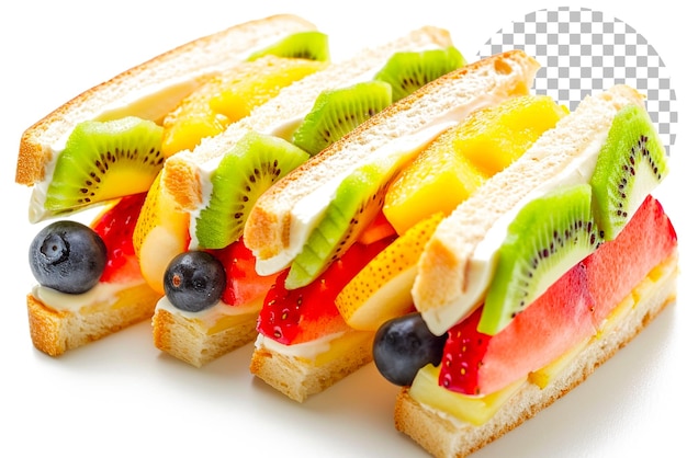 Frutta dolce in stile giapponese Sandwich Frutta Sando con deliziosi ingredienti su BG trasparente