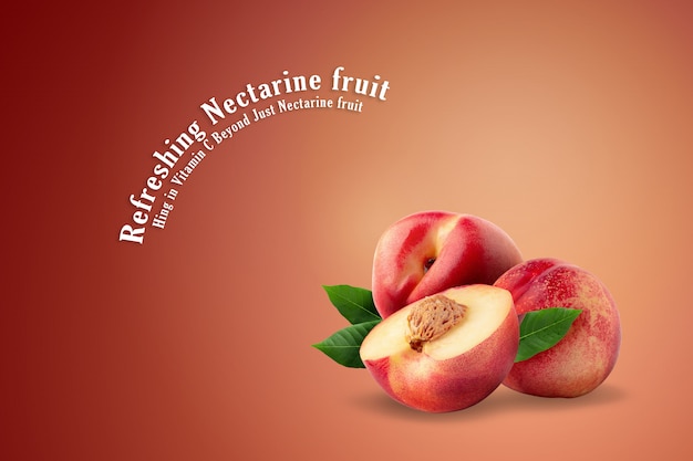 Frutta fresca matura della nettarina isolata