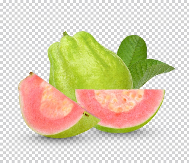 Frutto di guava con foglie isolate