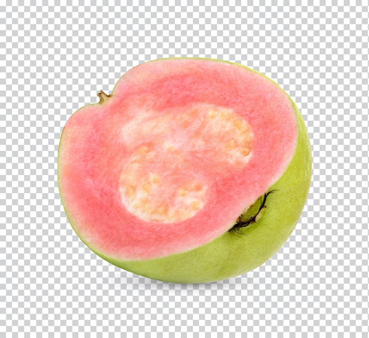 PSD frutto di guava fresco con foglie isolate psd premium