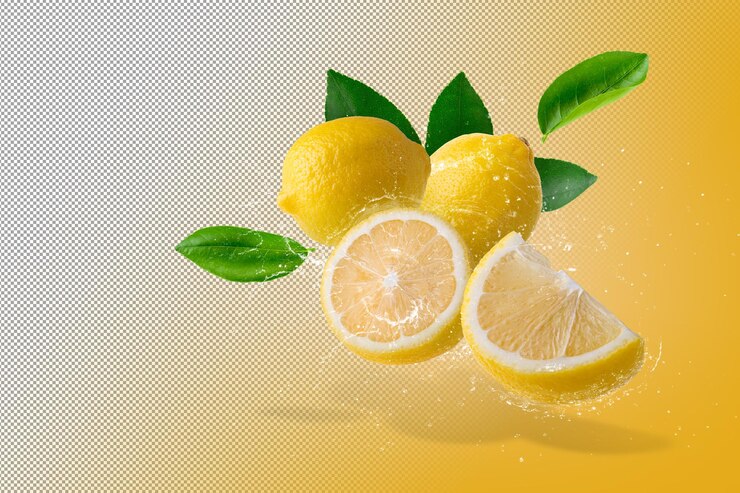 Frutto di limone isolato su sfondo alfa