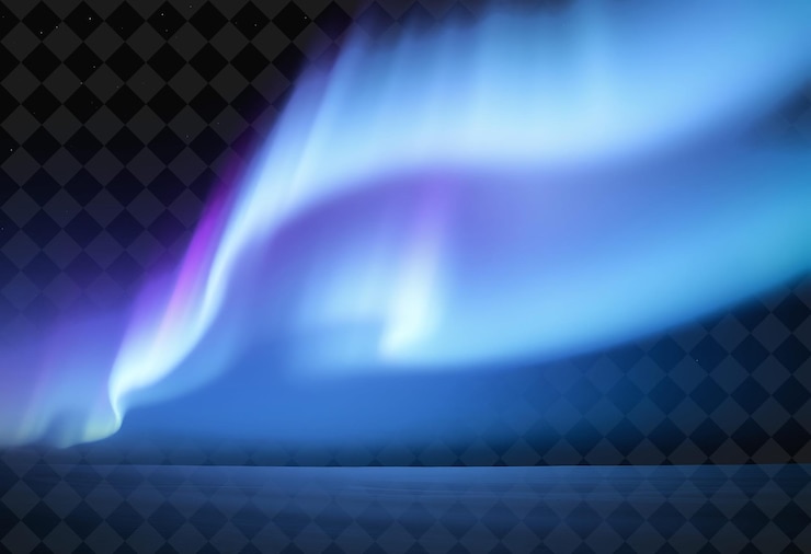 PSD un fuego azul con un fondo azul y púrpura