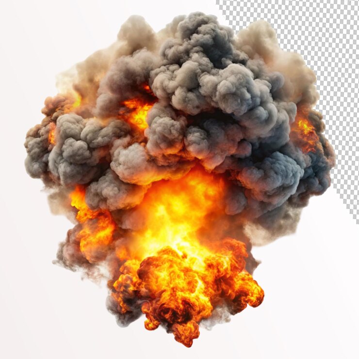 PSD fuego y humo aislados sobre un fondo transparente