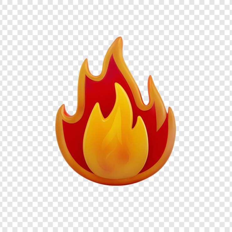 PSD un fuego con una llama en él