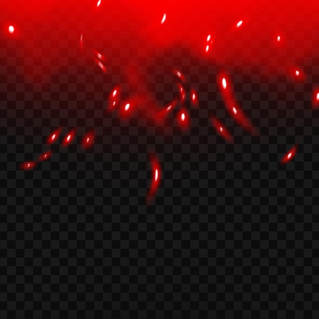 fuego rojo y chispas de soldadura