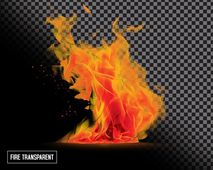 PSD fuego transparente psd