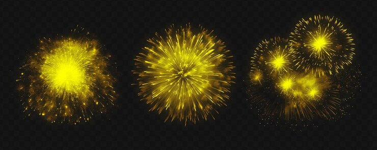PSD fuegos artificiales png transparente