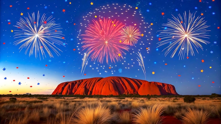PSD fuegos artificiales de uluru