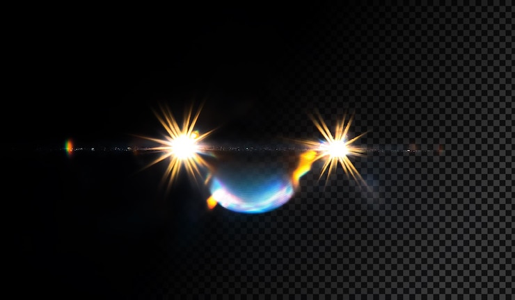 PSD fuegos luminosos de las lentes