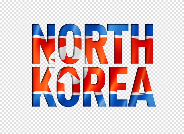 Fuente de texto de la bandera de corea del norte