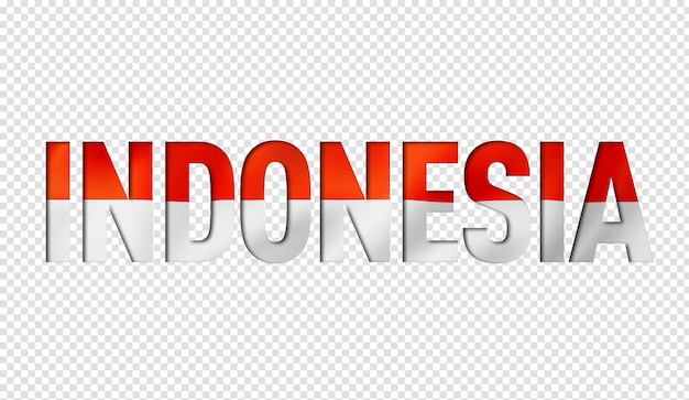 Fuente de texto de la bandera de indonesia