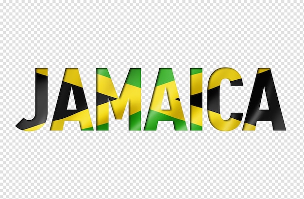 Fuente de texto de la bandera jamaicana