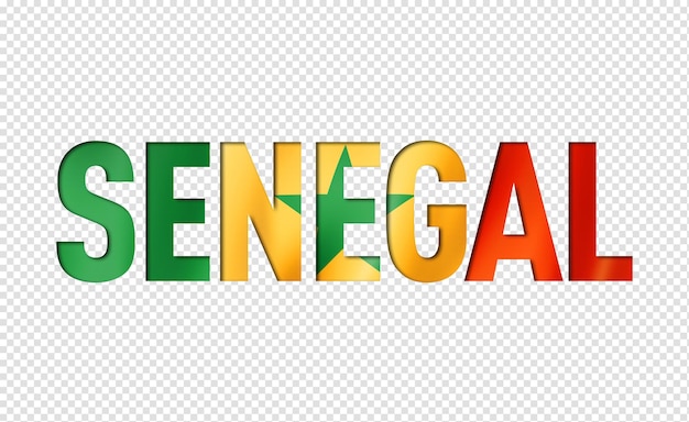 Fuente de texto de la bandera de senegal