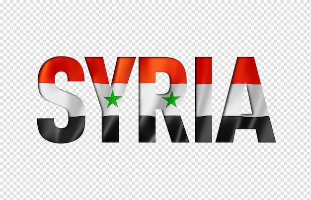 Fuente de texto de la bandera siria