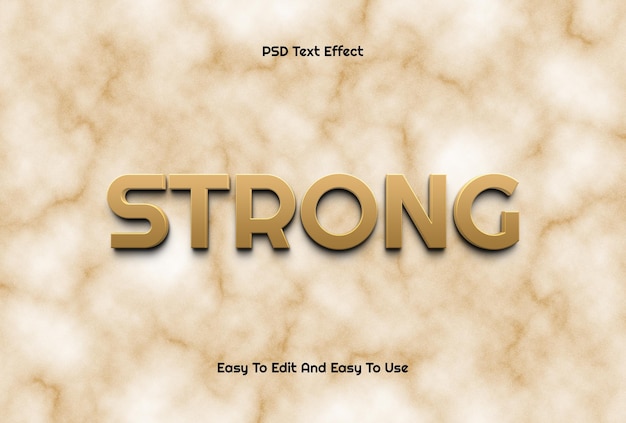 Fuerte efecto de texto editable en 3D