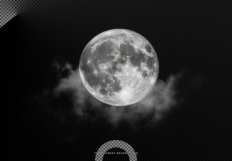 PSD full harvest moon isoliert auf durchsichtigem hintergrund