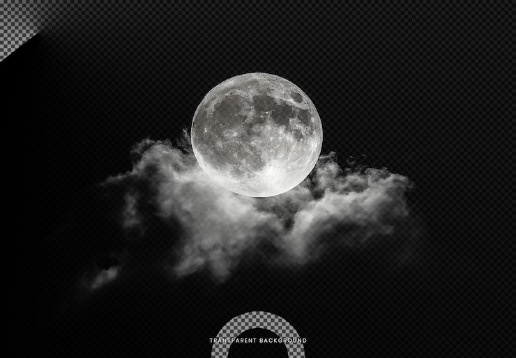PSD full harvest moon isoliert auf durchsichtigem hintergrund