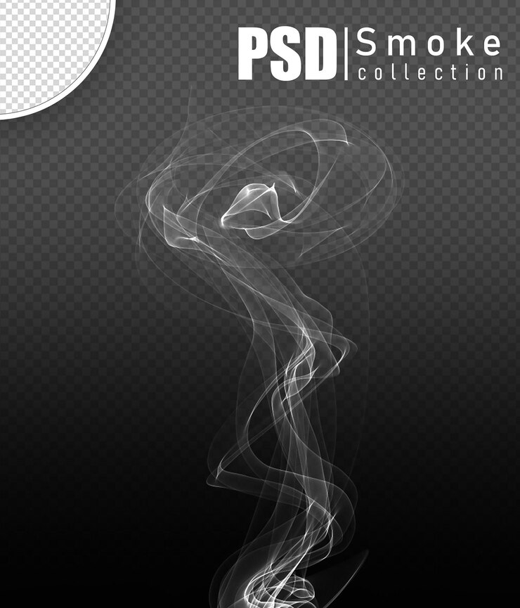 PSD fumaça de coleção psd em fundo transparente