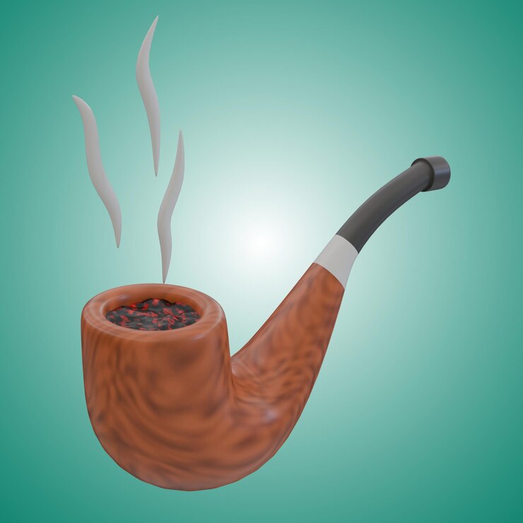 PSD fumar en 3d en la pipa de tabaco