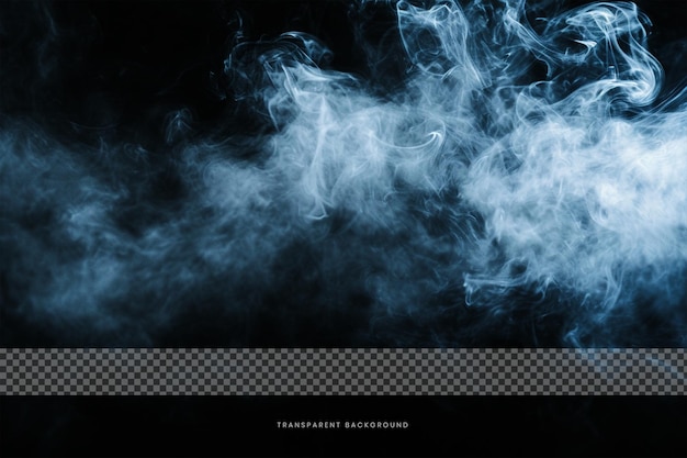 Fume blanche éthérée sur transparent