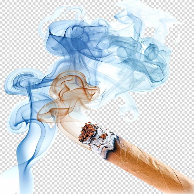 PSD fume de cigare isolée sur un fond transparent