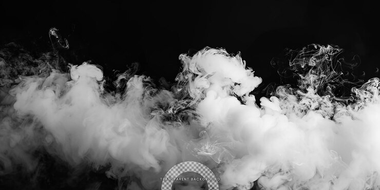 PSD fume réaliste isolée sur un fond transparent