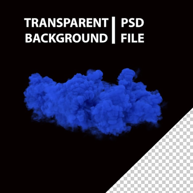 PSD fumée bleue png