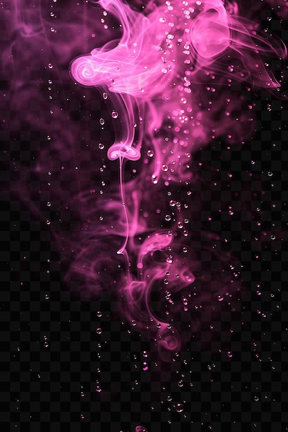 PSD une fumée rose avec un certain nombre de fumées violettes