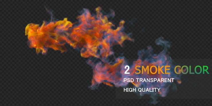 PSD fumo colorato premium psd