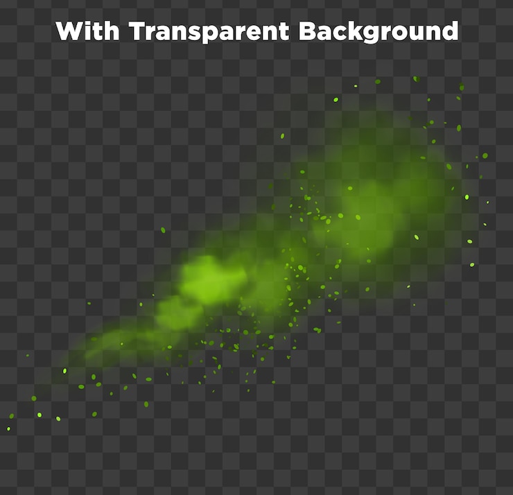 PSD fumo verde png psd