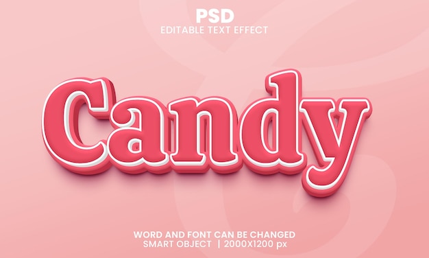 Fun Candy Text Effect Editable PSD