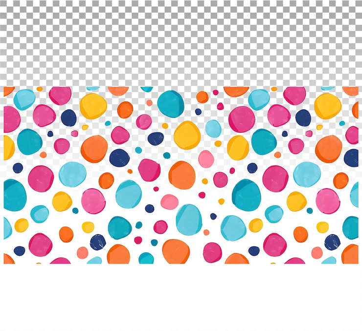 PSD fun circle doodle pattern para design infantil