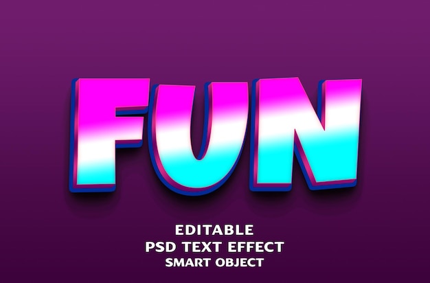 Fun design di effetti di testo 3D