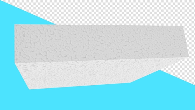 Fundas de espuma de poliestireno apiladas en azul cielo ilustración 3d