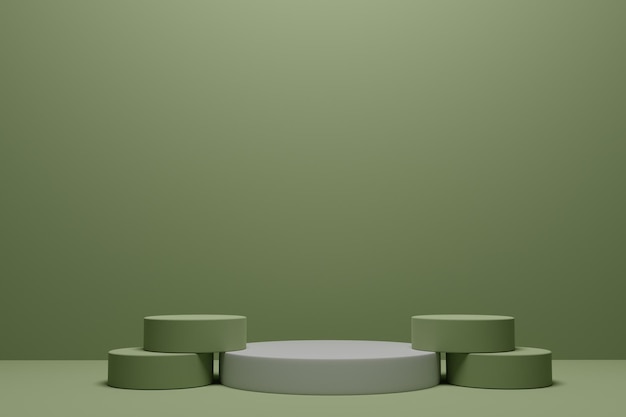 fundo 3D com cena de pódio para apresentação do produto