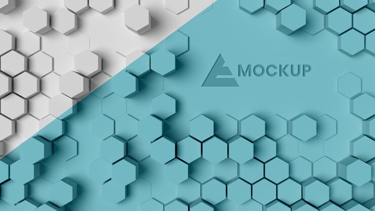 PSD fundo 3d hexagonal