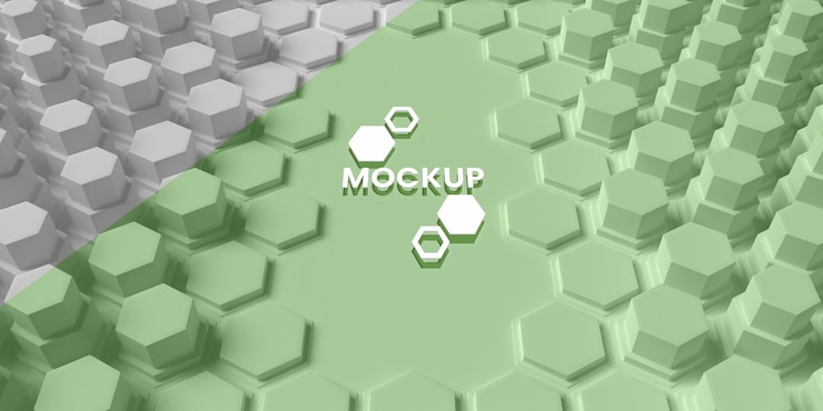 PSD fundo 3d hexagonal