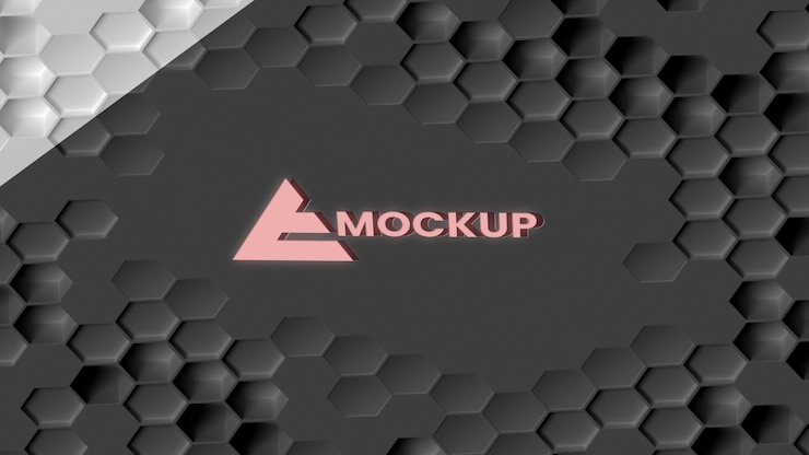 PSD fundo 3d hexagonal