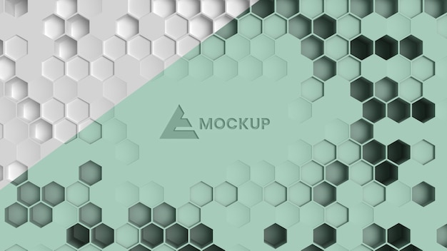 PSD fundo 3d hexagonal