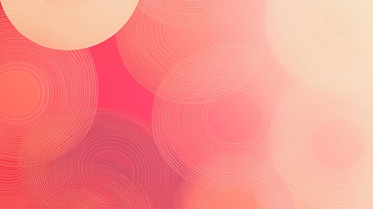 PSD fundo abstrato com círculos cor-de-rosa e laranja sobrepostos efeito bokeh