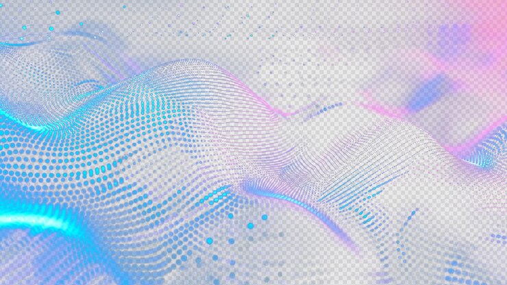 PSD fundo abstrato de tecnologia de partículas onduladas