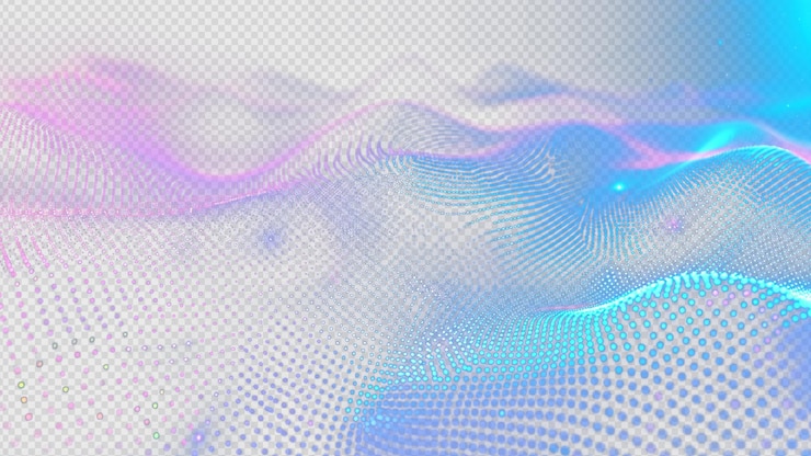 PSD fundo abstrato de tecnologia de partículas onduladas