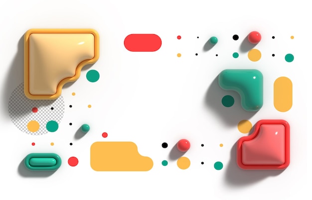 Fundo abstrato Ilustração digital 3d Poster Design Psd transparente