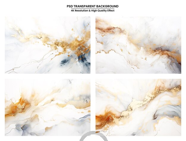 PSD fundo artístico abstrato azul e dourado pintura abstrata em um luxuoso fundo de mármore acrílico